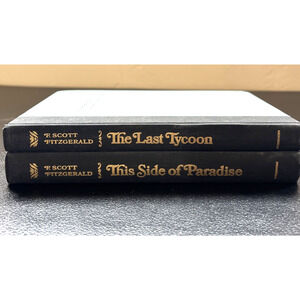 Lot of 2 F Scott Fitzgerald Vintage Hardcover Books Deckle Edge Tycoon, Paradise